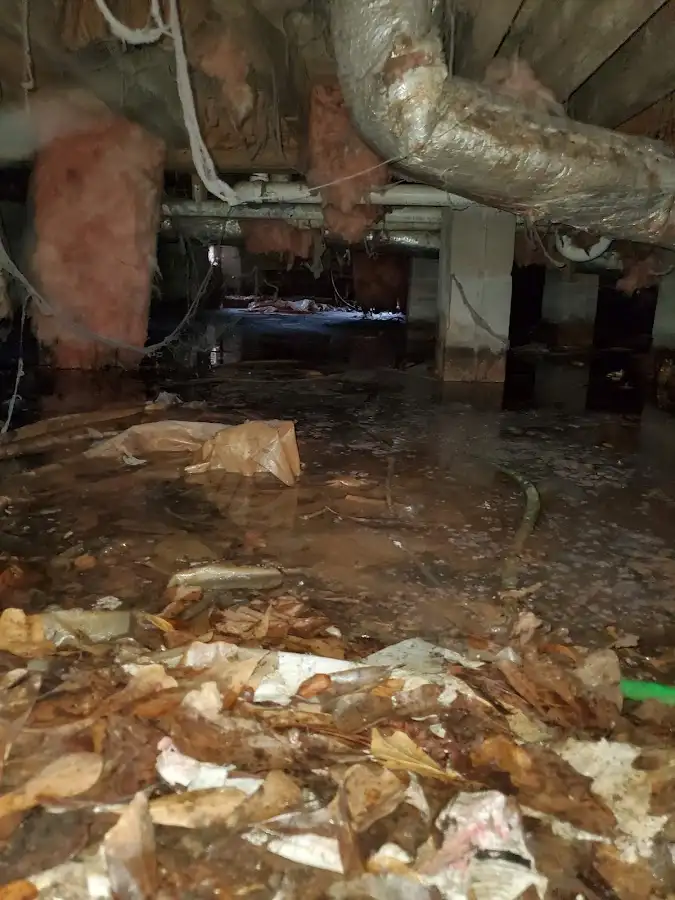 Crawl space flood assessment for Commercial Water Damage Restoration in Asheboro